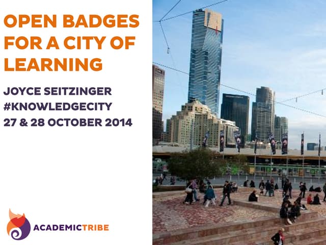 #Knowledgecity - Open Badges for a City of Learning - #openbadges