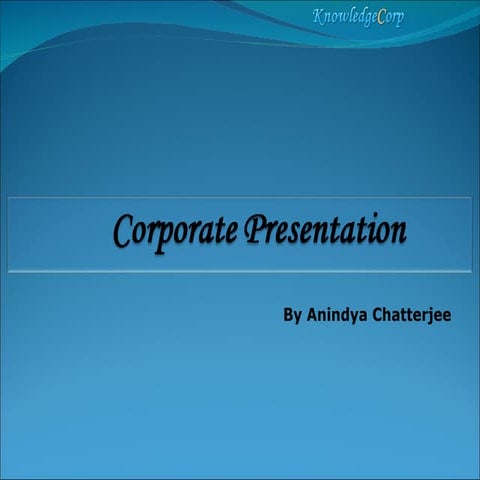 Knowledge Corp Corporate Presentation 1