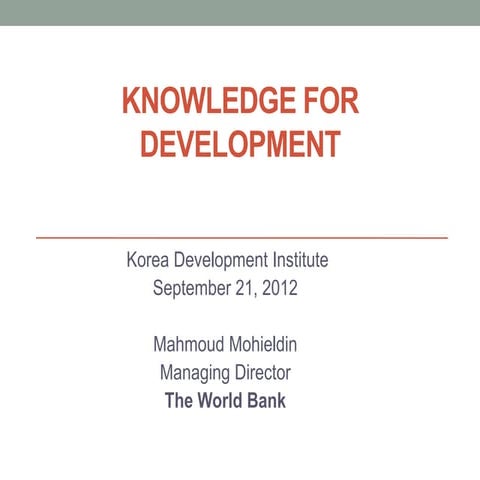Knowledge for Development