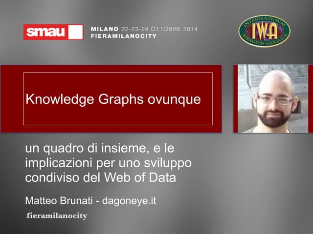 Knowledge graphs ovunque: un quadro di insieme, e le implicazioni per uno svi...