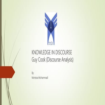 Knowledgeindiscourse Guy Cook unit 6