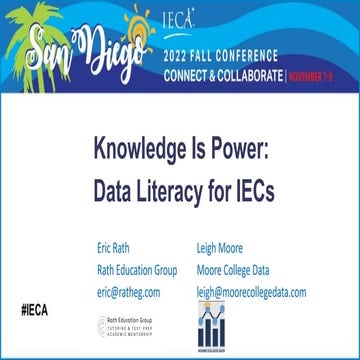 Knowledge is Power: Data Literacy for College Counselors