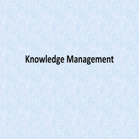 Knowledge management