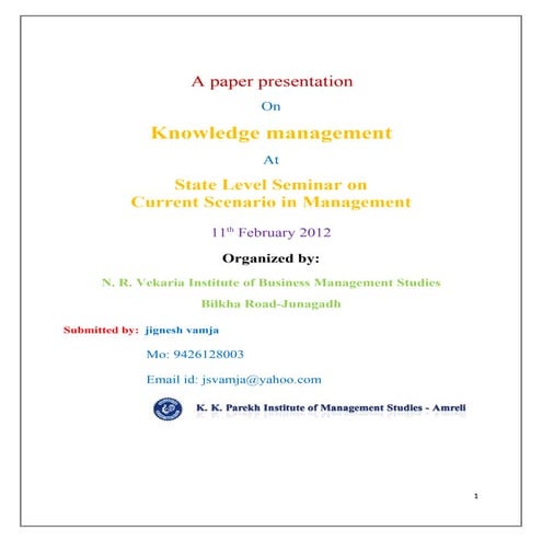 Knowledge management