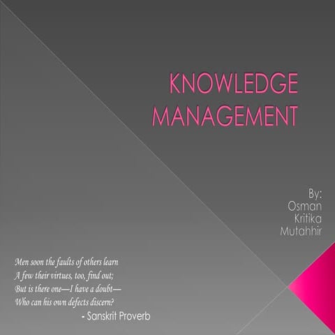 Knowledge management