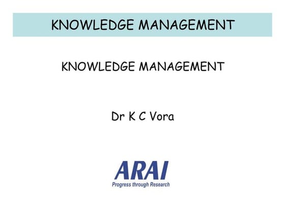 Knowledge management | PPTX