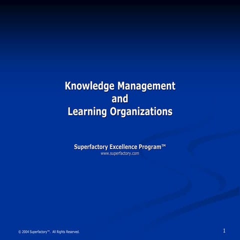 Knowledge Management to managing the projects