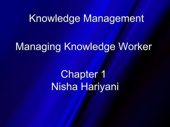 Knowledge management | PPTX