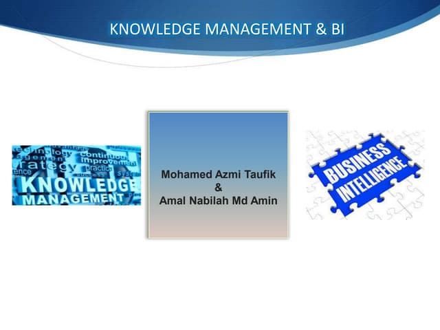 Knowledge management and business intelligence