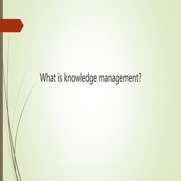 Knowledge management at 3 m
