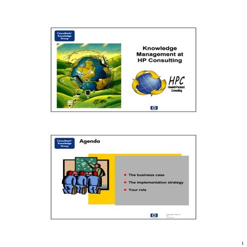 Knowledge management at hp