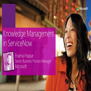 Knowledge Management in ServiceNow | PDF | Databases | Computer ...