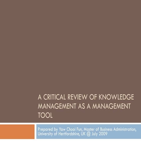 Knowledge Management