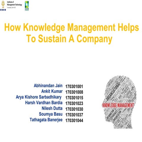 How Knowledge management helps to sustain a company