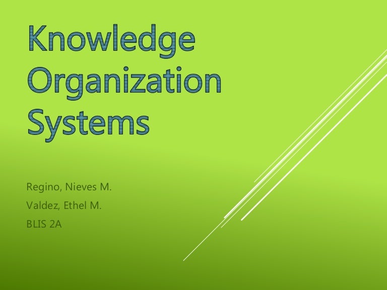 Knowledge organization