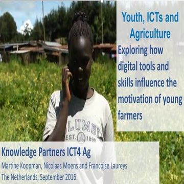 Youth, ICTs and Agriculture 