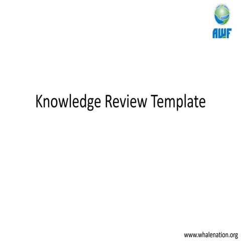 Knowledge review template