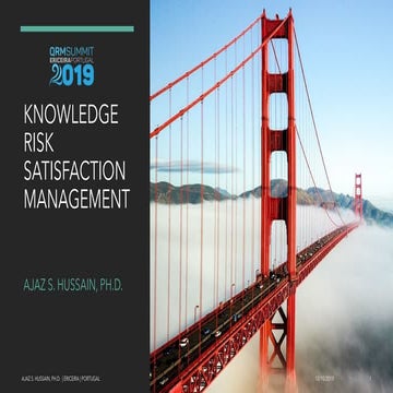 Knowledge,  Risk and Satisfaction Management 21 Century Pharmaceuticals, Octo...