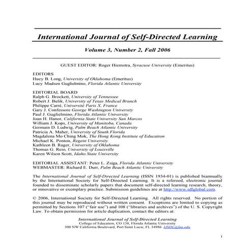 Knowless self directed 2