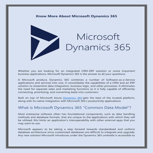 Know More About Microsoft Dynamics 365.pdf