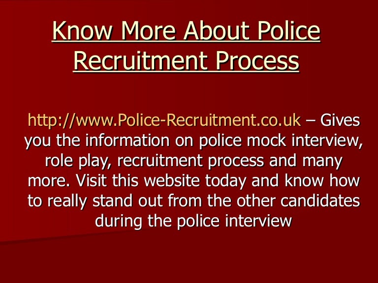 Know More About Police Recruitment Process