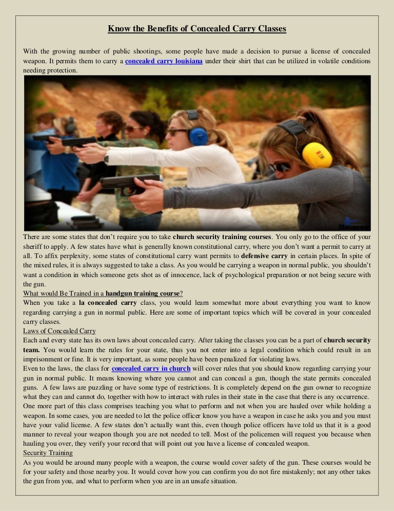 concealed carry classes