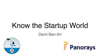 Know the Startup World - Demi Ben-Ari - Ofek Alumni