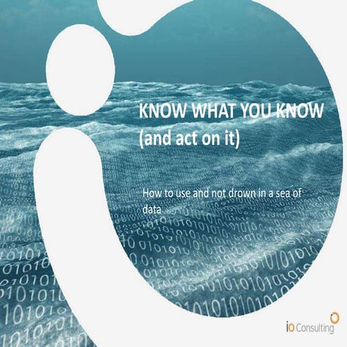 Know what you know (and act on it)