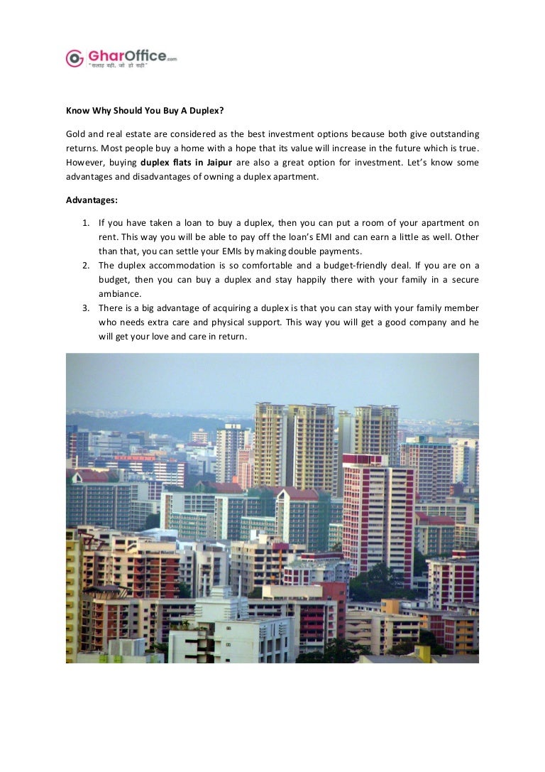 should you buy a duplex