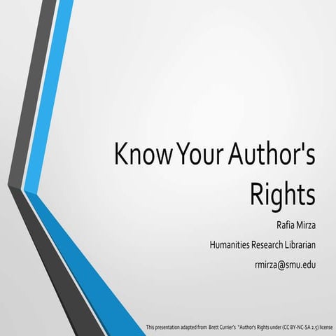 Know your author's rights