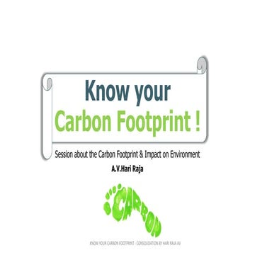 Know your Carbon Footprint ! | PPTX