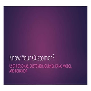 Know your customer
