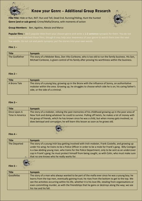Know your genre