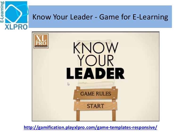 Know Your Leader Corporate ELearning Game template