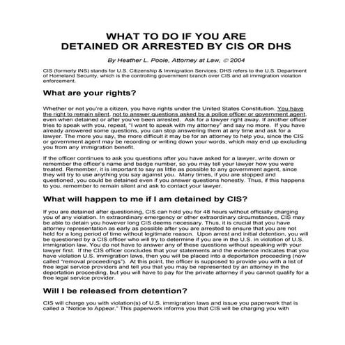 Know your rights if you are detained | PDF