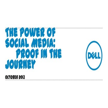 Dell's Journey into Social Media by Knox 10 31-13