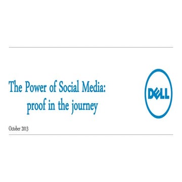 Dell's Journey Into Social Media