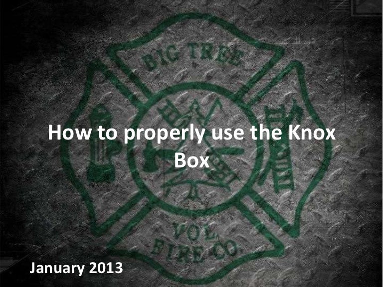 Knox box training