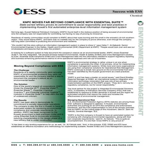 Kuwait National Petroleum Case Study | PDF