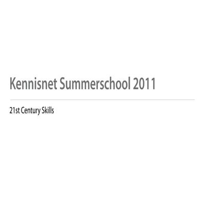 Kennisnet Summerschool 2011 - Apple en onderwijs