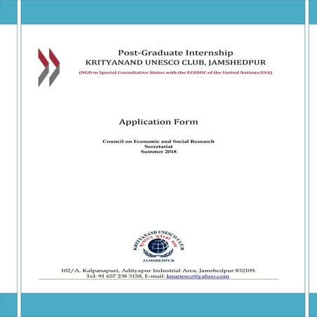 KNUC Post-Graduate Internship on Economic and Political Development