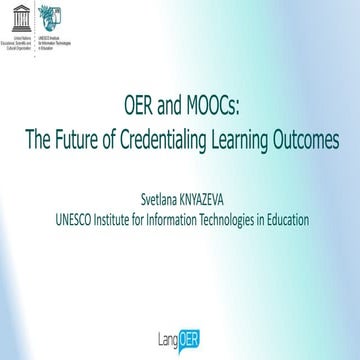 The future of credentials for learning outcomes with OER and MOOCs