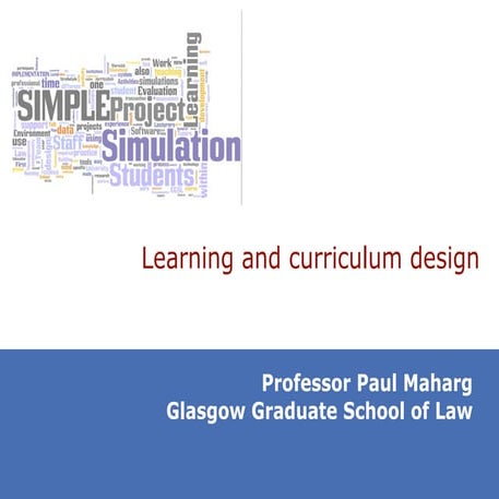 Kobe, Session 2, curriculum design