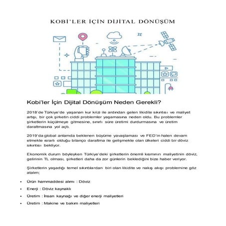 KOBİ'ler için Dijital Dönüşüm