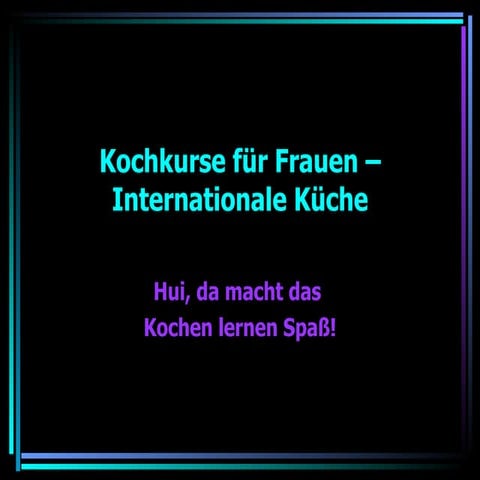Kochkurse Für Frauen  
