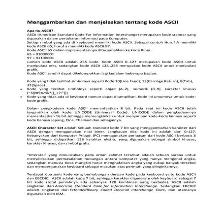 Kode ansi | DOCX