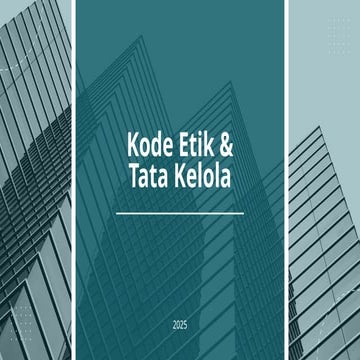 Kode Etik & Tata Kelola Perusahaan - Pelaporan Korporat