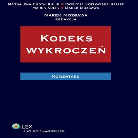 Kodeks wykroczeń. Komentarz - ebook | PDF