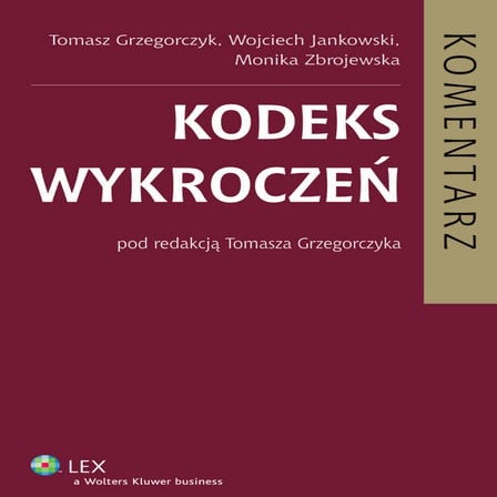 Kodeks wykroczeń. komentarz ebook | PDF