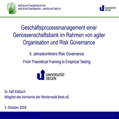 2018-10-05, Uni Siegen - 6. Jahrestagung Risk Governance